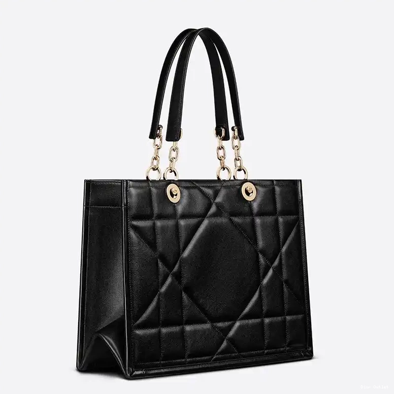 Dior Factory Outlet Dior Black Calfskin Tote Essential Archicannage 0505